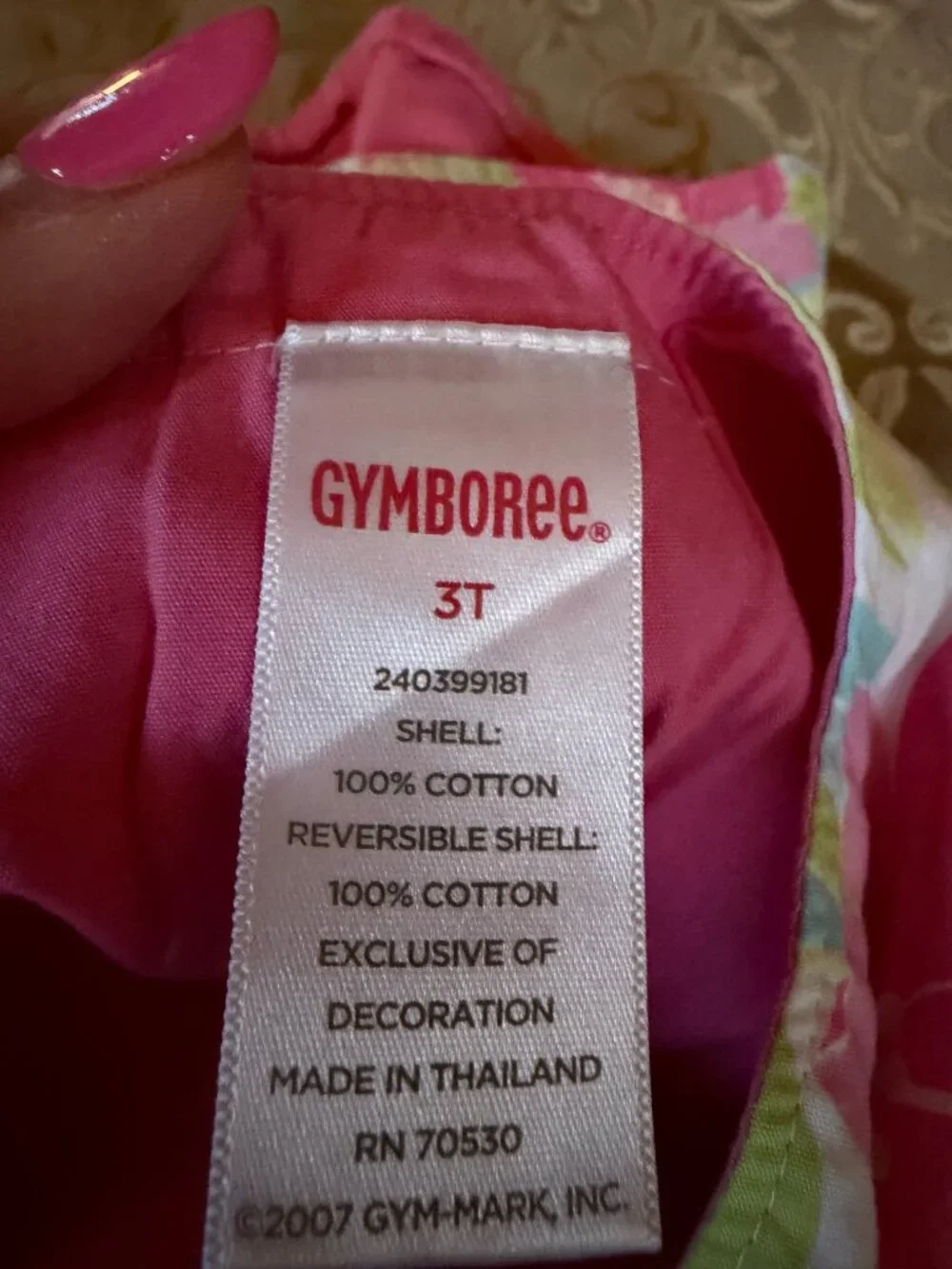 Gymboree, Size 3T pink and green dress